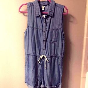 Never worn Denim Romper